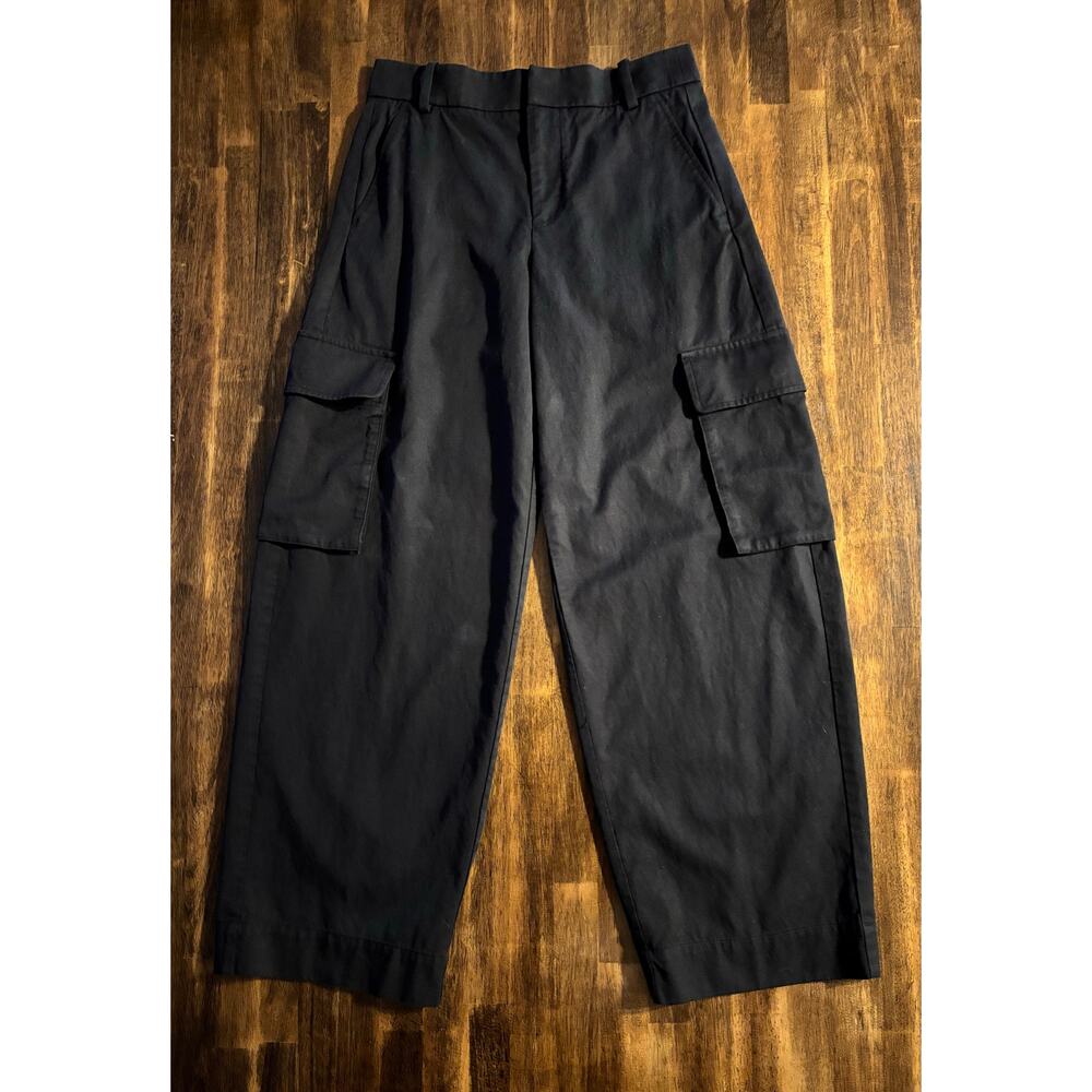 Everlane Women's 0 Pant Cargo Trouser High Rise Tencel Organic Cotton Blend